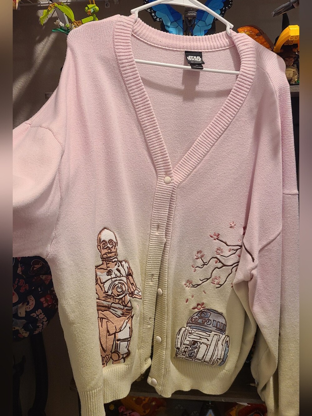 NWOT Her Universe - SW Droids Cherry Blossom Button-Front Cardigan Sweater, 3X